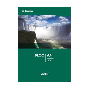 BLOCK AVON BORRADOR A4 x 80 LISO