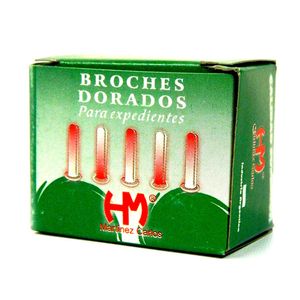 BROCHES DORADOS N° 3 19mm.x 100