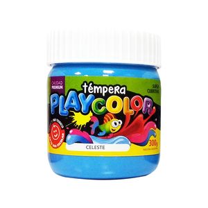 TEMPERA PLAYCOLOR POTE x300grs.CELESTE