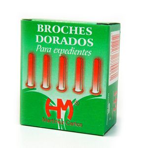 BROCHES DORADOS N° 6 30mm.x 100