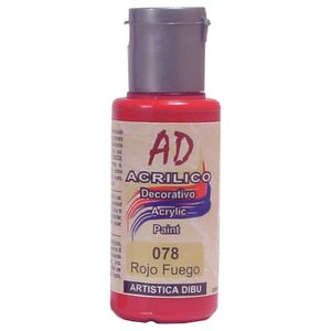 ACRILICO DECORATIVO AD 60ML.078 ROJO FUEGO
