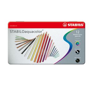 LAPICES STABILO AQUACOLOR LATA x 12 LARGOS