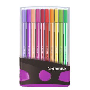 MARCADOR STABILO PEN 68 COLOR PARADE ESTUCHE x 20 ROSA