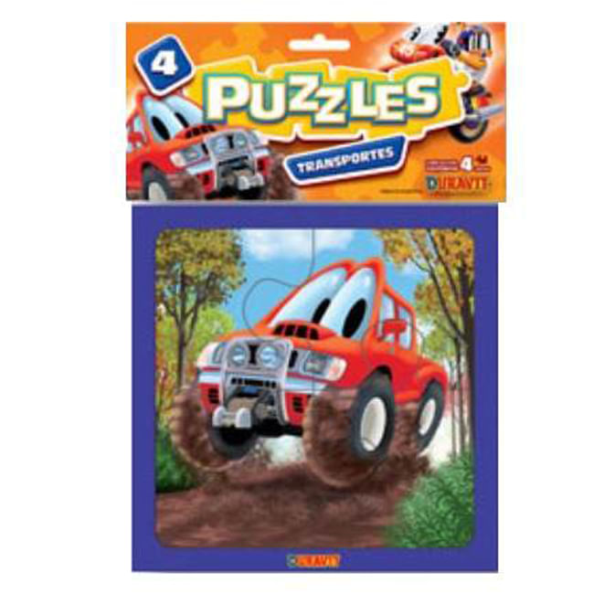 ROMPECABEZAS DURAVIT TRANSPORTE 4 PIEZAS x 4 - Tomy