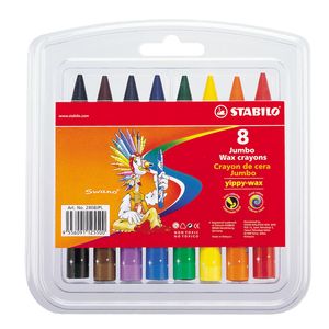 CRAYONES STABILO JUMBO YIPPY-WAX x 8 u