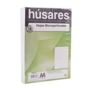 RESMA HUSARES 75 grs.MICROPERF.AL MEDIO 21x29,7 A4 x 500