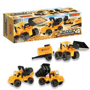 SET DURAVIT CONSTRUCTOR PALA MECANICA + MEZCLADORA + CAMION + ACOPLADO