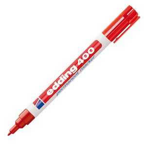 MARCADOR EDDING E400 PERM. FINO ROJO