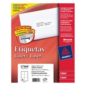 ETIQUETA AVERY LASER  99,1x93,1mm. x100 h.