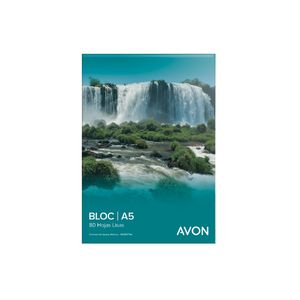 BLOCK AVON BORRADOR A5 x 80 LISO