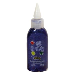 ADHESIVO PLASTICOLA GLITTER x 38grs.AZUL