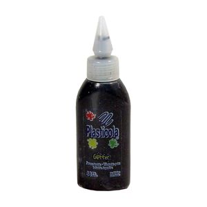 ADHESIVO PLASTICOLA GLITTER x 38grs.NEGRO