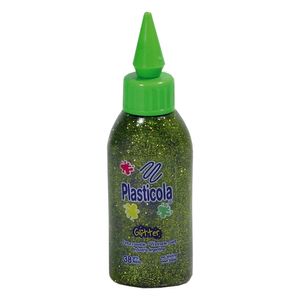 ADHESIVO PLASTICOLA GLITTER x 38grs.VERDE