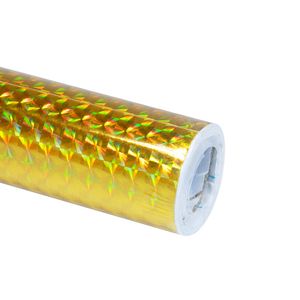 PAPEL PVC 45cm.x 2mt.HOLOGRAFICO DORADO