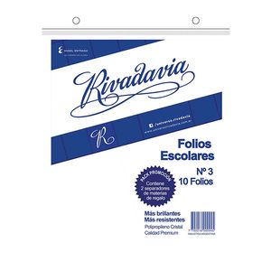 FOLIO RIVADAVIA ESCOLAR x 10