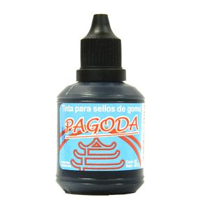 Tinta para sellos de goma Pagoda negra, 35cc.