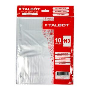 FOLIO ESCOLAR POLIPROPILENO x10u OPP