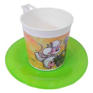 SET TAZA Y PLATO JARDÍN FANTASIA