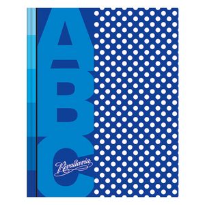 CUAD.T/DURA RIVADAVIA ABC  19x23,5 LUNARES AZUL x50 RAY.