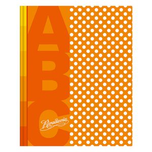 CUAD.T/DURA RIVADAVIA ABC  19x23,5 LUNARES NARANJA x50 RAY.