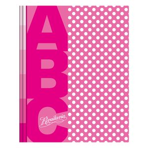 CUAD.T/DURA RIVADAVIA ABC  19x23,5 LUNARES ROSA x50 RAY.