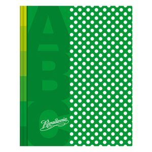 CUAD.T/DURA RIVADAVIA ABC  19x23,5 LUNARES VERDE x50 RAY.