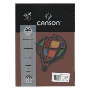 PAPEL CANSON IRIS A4 120g MARRON x 15h