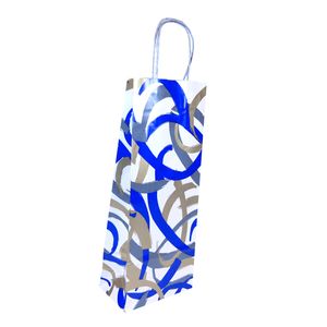 BOLSA DE PAPEL COPAS C/MANIJA 14x8x35 P/BOTELLA