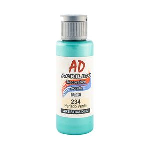 ACRILICO DECORATIVO AD 60ML.234 VERDE PERLADO