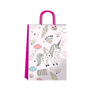 BOLSA DE PAPEL UNICORN C/MANIJA 22x10x30