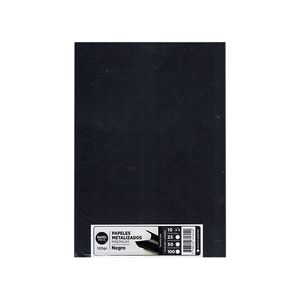 PAPEL PREMIUM METALIC A4 120grs x 10 NEGRO