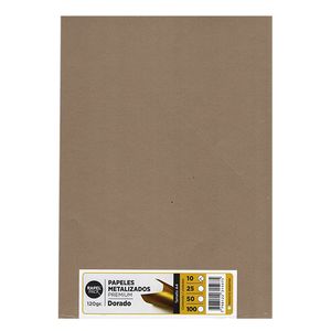 PAPEL PREMIUM METALIC A4 120grs x 10 ORO