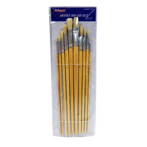SET PINCELES DE CERDA CHATOS/REDONDOS x 10 (5RED-5CH)