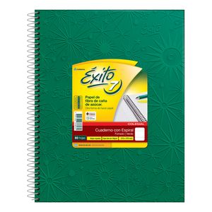CUADERNO EXITO E7 COLEGIAL C/ESP. 21,7 FORRADO VERDE x 60 RAY.
