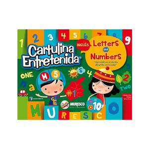 BLOCK CARTULINA ENTRETENIDA LETRAS Y NUMEROS EN INGLES x20 H.