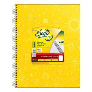 CUADERNO EXITO E7 COLEGIAL C/ESP. 21,7 FORRADO AMARILLO x 60 RAY.