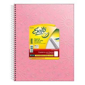CUADERNO EXITO E7 COLEGIAL C/ESP. 21,7 FORRADO ROSA x 60 RAY.
