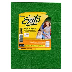 CUAD.T/DURA EXITO E1 FORRADO VERDE x 100 CUAD