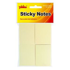 NOTAS AUTOADHESIVAS YIDOO 37,5x50mm  x 100h. AMARILLO x 4 BL.