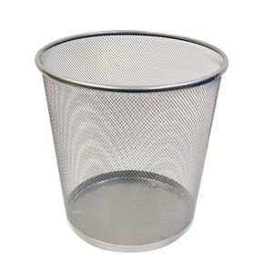 CESTO PAPELERO TALBOT METAL PLATEADO