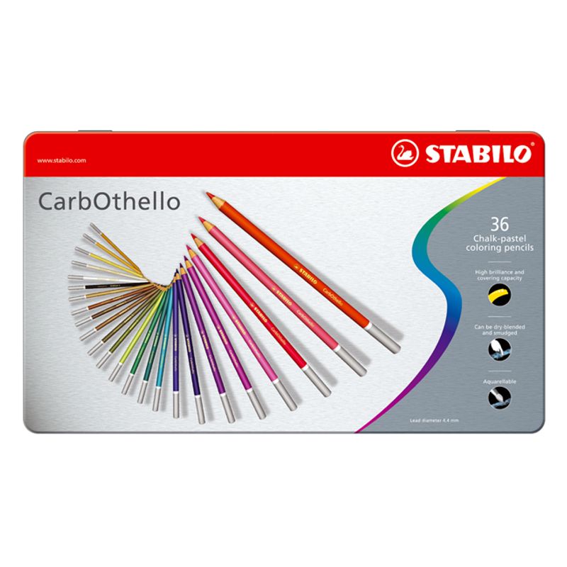 Lapiz Pastel STABILO CARBOTHELLO Lata 24 colores Largos