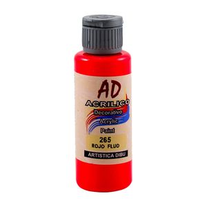 ACRILICO DECORATIVO AD 60ML.265 ROJO FLUO