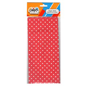 PAPEL SEDA 50x70 PINTITAS ROJO x 5 H.