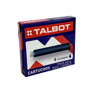 CARTUCHO TALBOT CAJA x 6 AZUL