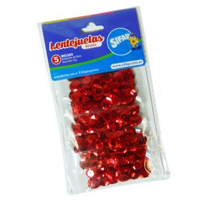 LENTEJUELAS SIFAP ROJAS x 5 EP