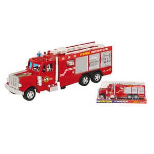 CAMION BOMBEROS DE RESCATE FRICCION BURBUJA 23cm.