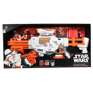 PISTOLA LANZA DARDOS GAME WARS 12 DARDOS A PILAS 50cm.