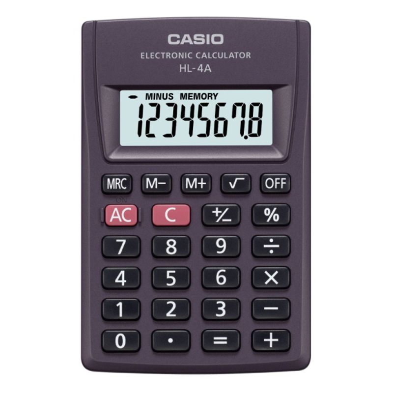 CALCULADORA CASIO DE BOLSILLO 8 DIG.HL 4A