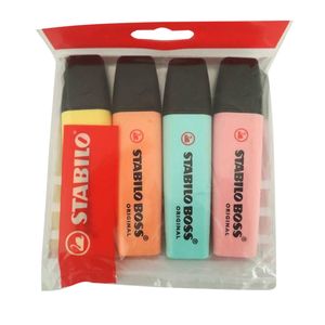 RESALTADOR STABILO BOSS PASTEL x 4 AMA/DUR/MENT/ROSA