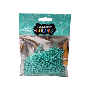 BROCHES CLIPS TALBOT 33mm. VERDE ACQUA BL x 100u